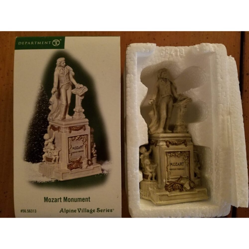 "Mozart Monument" #56313 Alpine Village Series -Retired-
